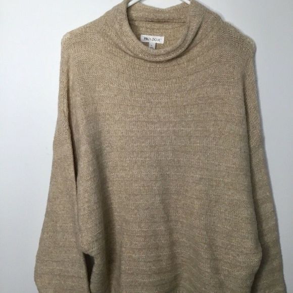Anthropologie Tan Crew Neck Sweater - Picture 1 of 12